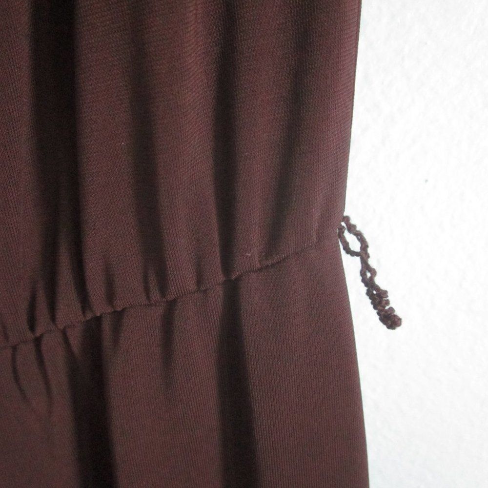 Josie Natori Pullover Black Dress Size Small "Isla" Rayon Stretch Missing Belt - Picture 6 of 7
